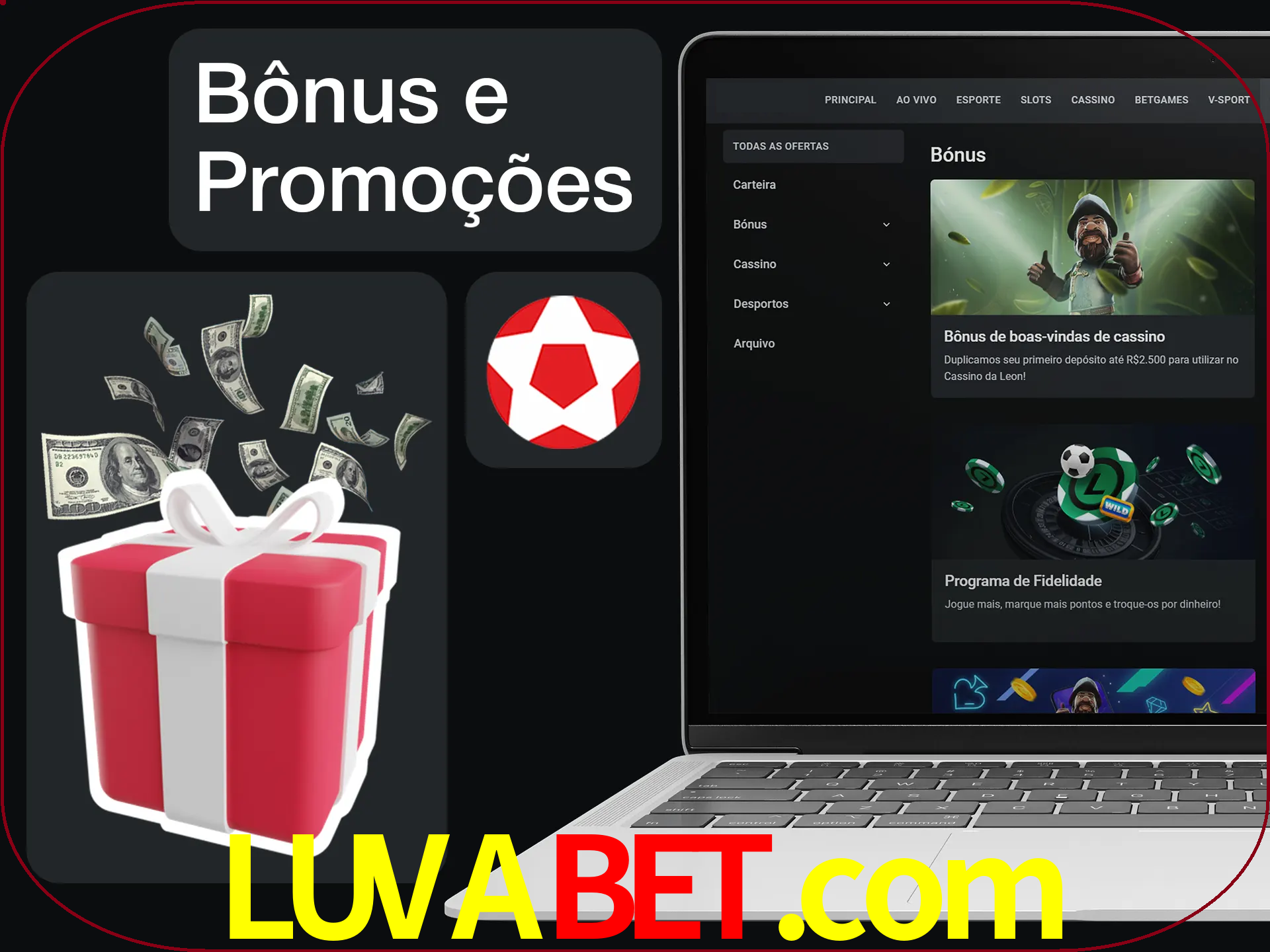 Verifique se há novos bônus e promoções.
