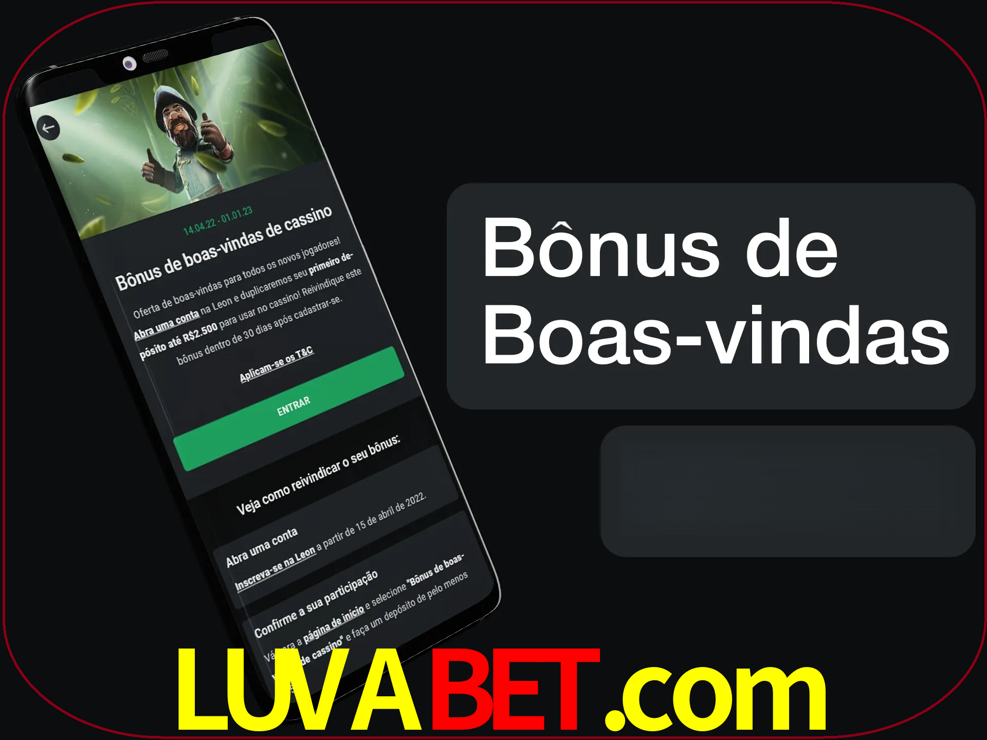 Não se esqueça de usar o bônus de boas-vindas.